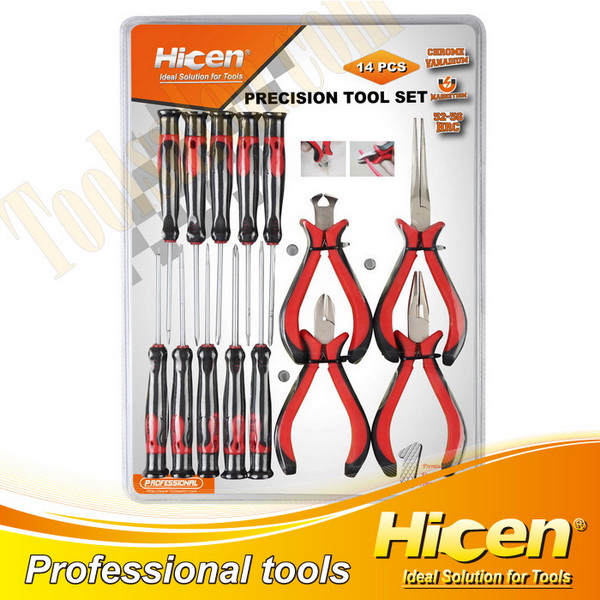 14 PCS Precission Screwdriver And Plier Tool Set