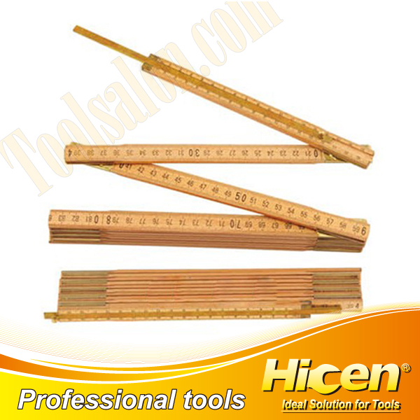 Wooden Folding Rulers with Copper Strip