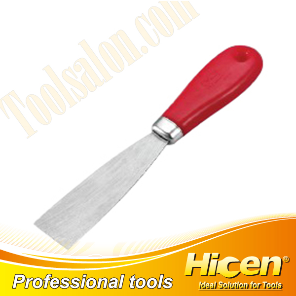 Stainless Steel Putty Knife with Red Wooden Handle