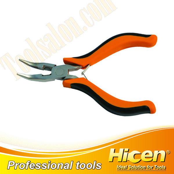 Mini Bent Nose Pliers with Double Leaf Spring
