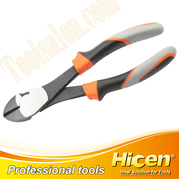 Tri-color TPR Handle Heavy Duty Diagonal Pliers
