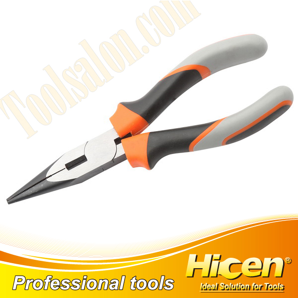 Tri-color TPR Handle Long Nose Pliers