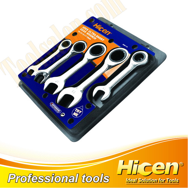 5PCS Ultra-Short Gear Wrench