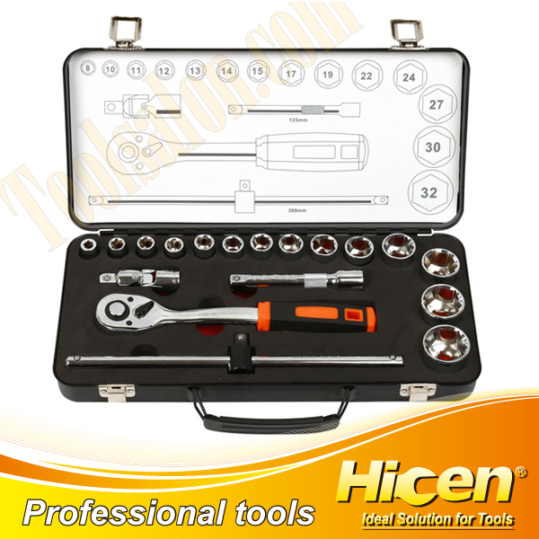 18pcs 1/2''DR. Socket Set With Metal Case