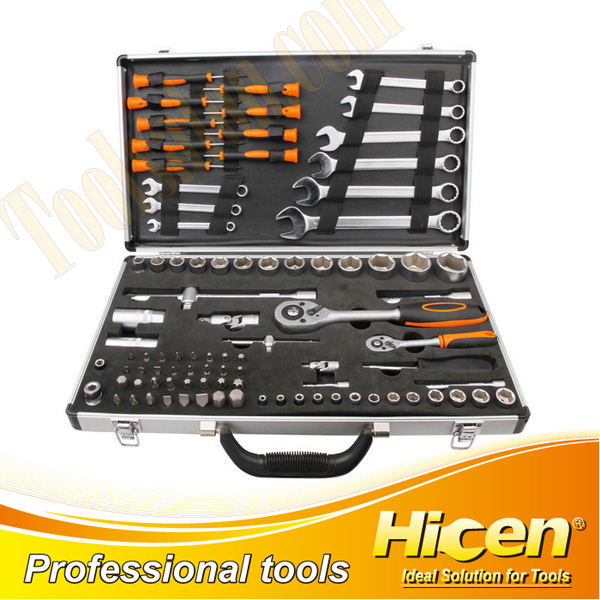 91 PCS Socket & Tool Kit with Aluminum Case