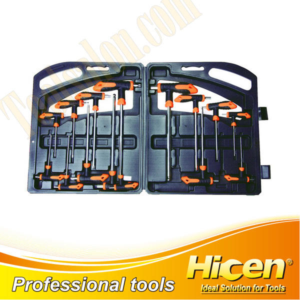 16pcs T-handle Torx & Ball Point Hex Key Screrwdriver Set