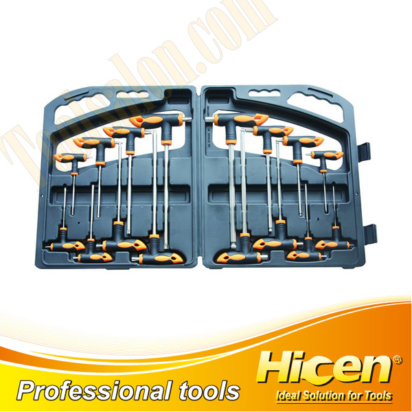 16pcs T-handle Torx & Ball Point Hex Key Screrwdriver Set