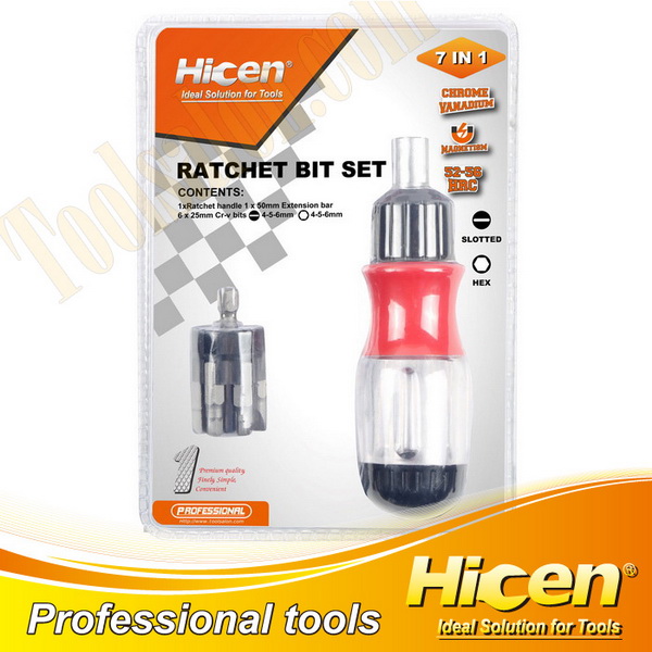 7 In 1 Ratchet Bits Set
