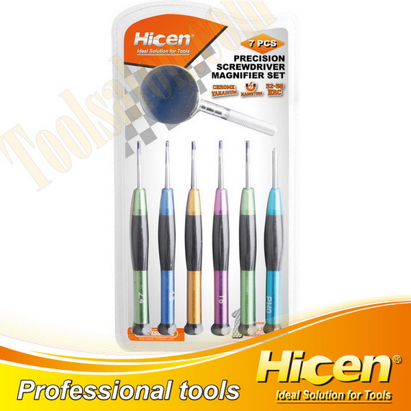 7 PCS Precision Scredriver And Magnifier Set