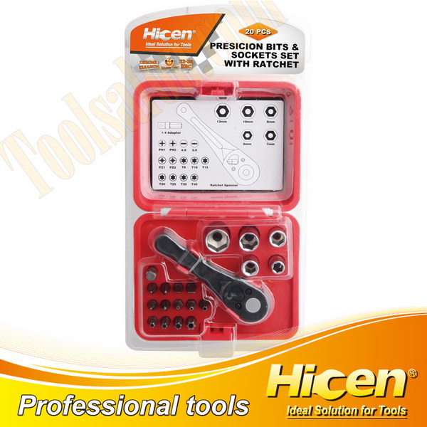 20 PCS Socket And Bits Set