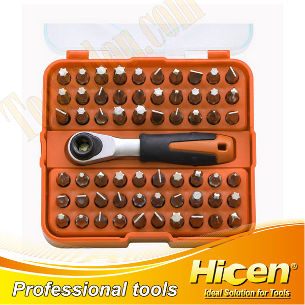 61 PCS Driver Bits Sets Nickel Plated,With Colorful Ring