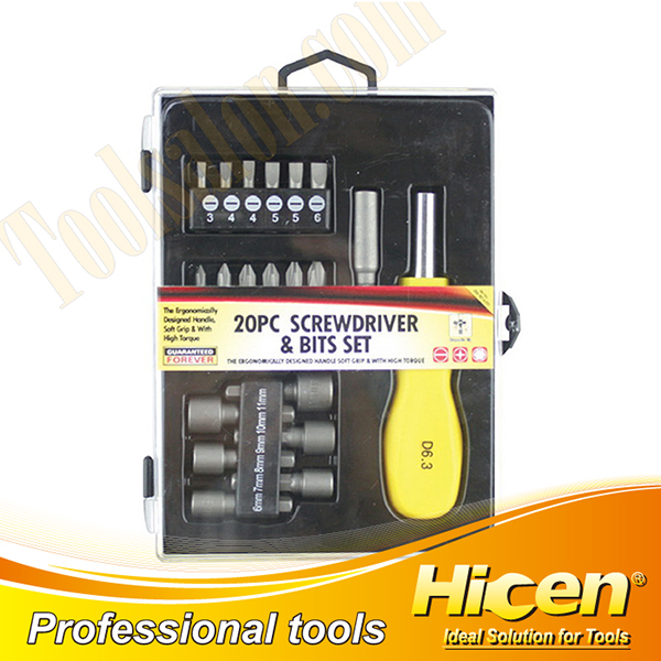 20 PCS Screwdriver Bits And Socket Set