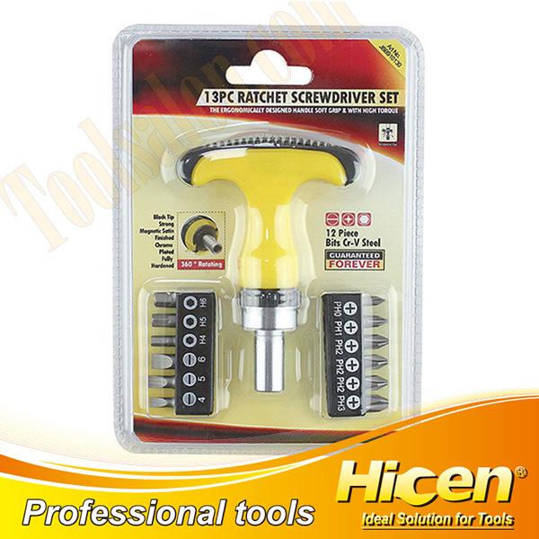 13 PCS T-type Ratchet Screwdriver Bits Set