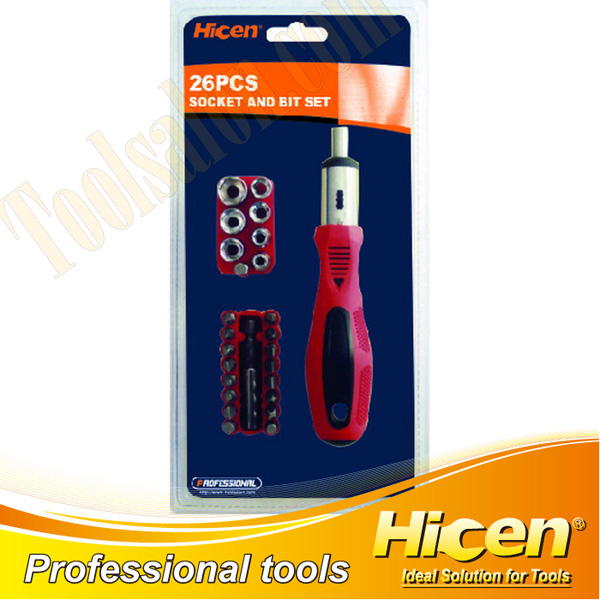 26 PCS Socket And Bit Set