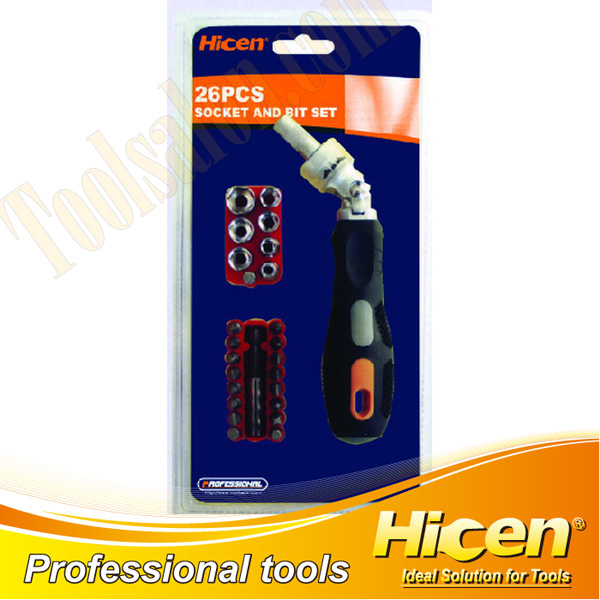 26 PCS Socket And Bit Set