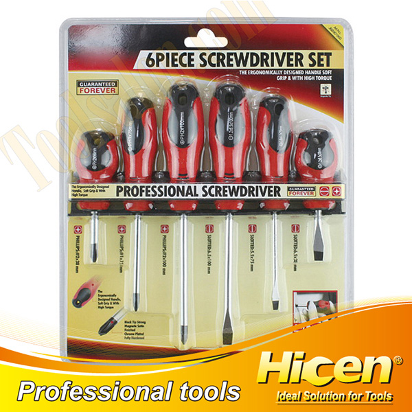 6pcs Magnetic Tip Screwdriver Set with Plastic Holder
