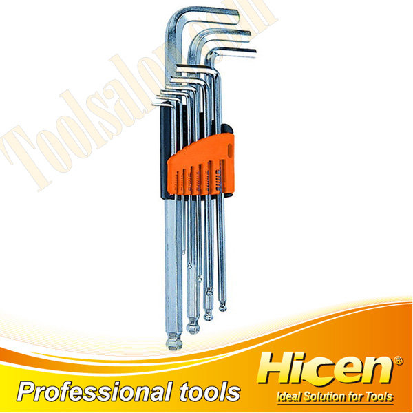 9pcs Ball Point Long Arm Hex key Set