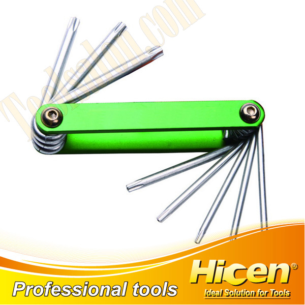 8pcs Folding Torx Hex Key Set