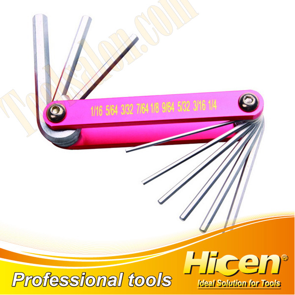 9pcs Folding Hex Hex Key Set