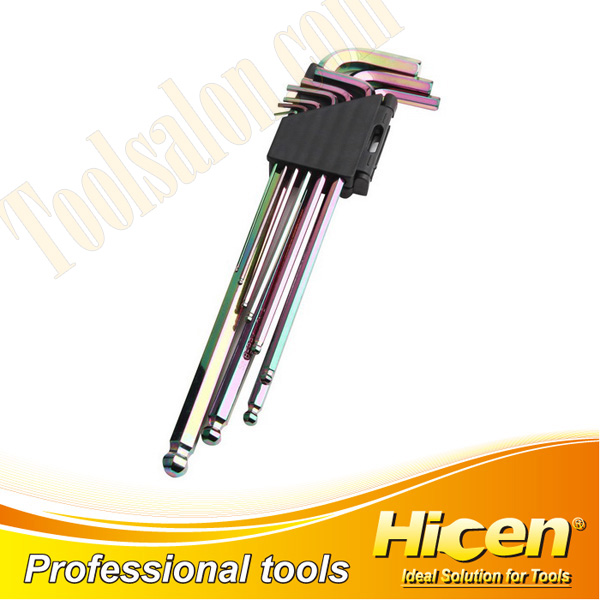 9pcs Extra Long Arm Ball Point Hex Key Set