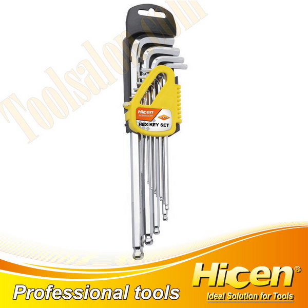 10pcs Extra Long Arm Ball Point Hex Key Set
