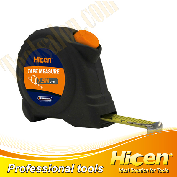 7.5M High Quality Self-locking Rubber Case Meauring Tape