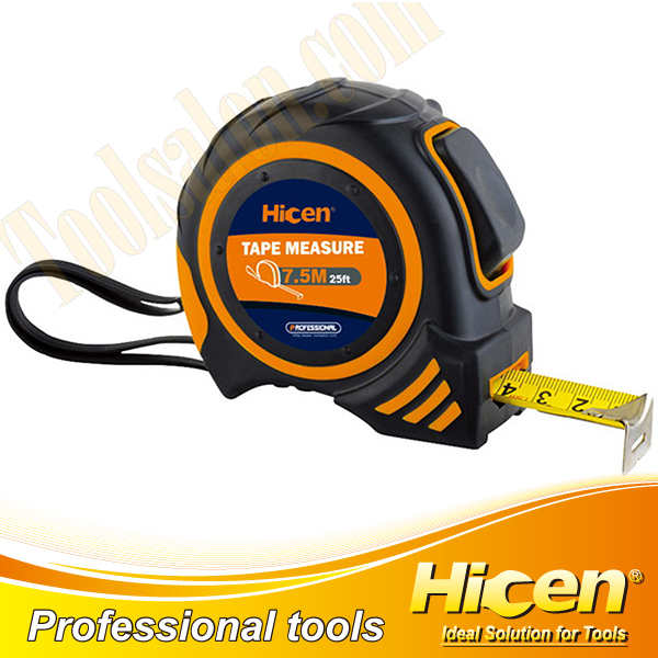 7.5M High Quality Self-locking ABS+Rubber Case Tape Measure