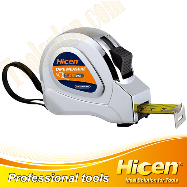 7.5M Chrome Plated ABS Case Measuring Tape