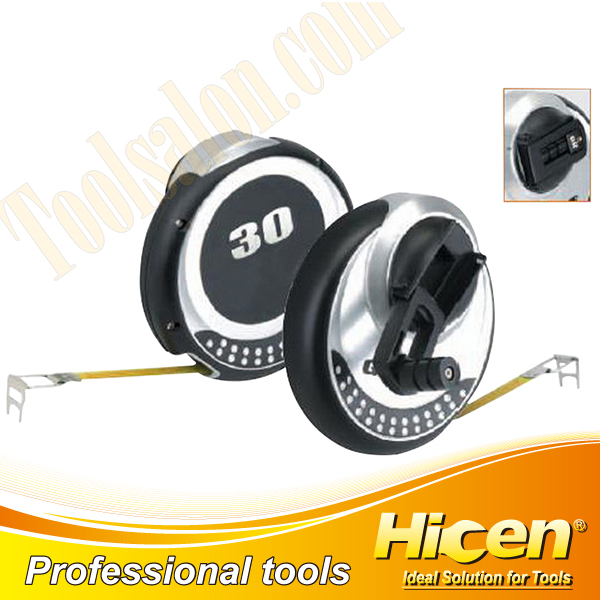 30M Co-mould Rubber Case Fiberglass Measuring Tape