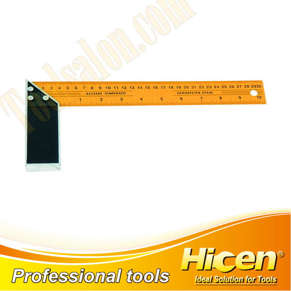 Yellow Lacquered Metal Angle Square Ruler,Metal Try Square,Angle Squares,Angle Ruler