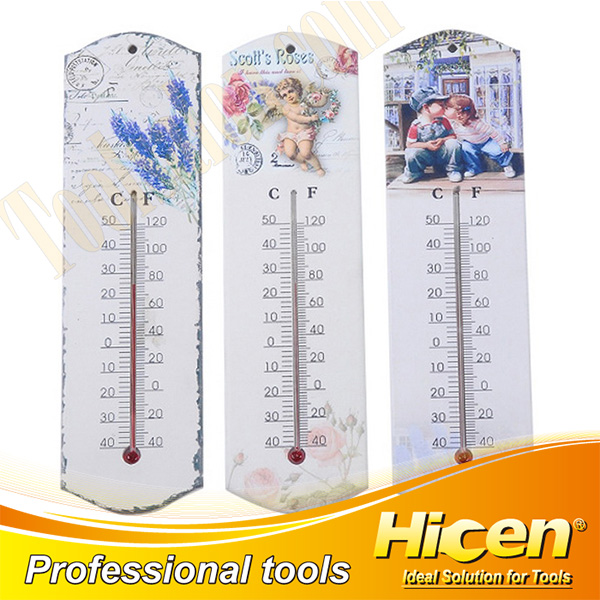 Wood Printing Thermometer, European Style Thermometer Gauge