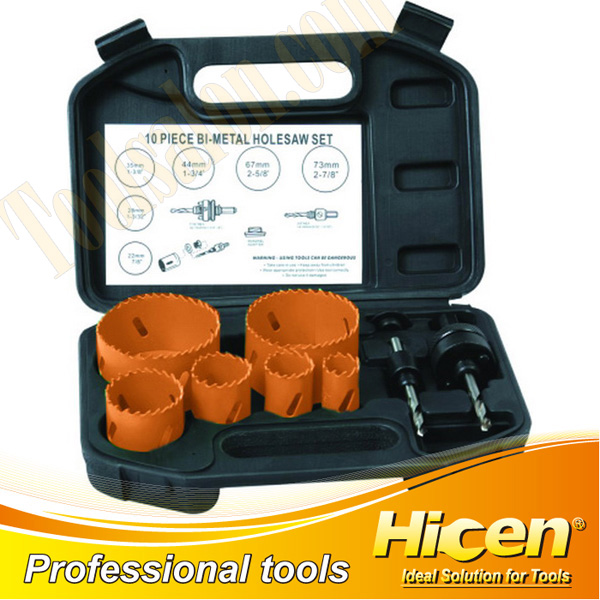 10pcs BiI-Metal Hole Saw Set