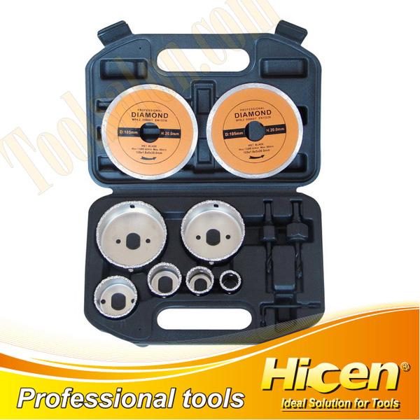 11pcs Hole Saw And Diamond Disc Set