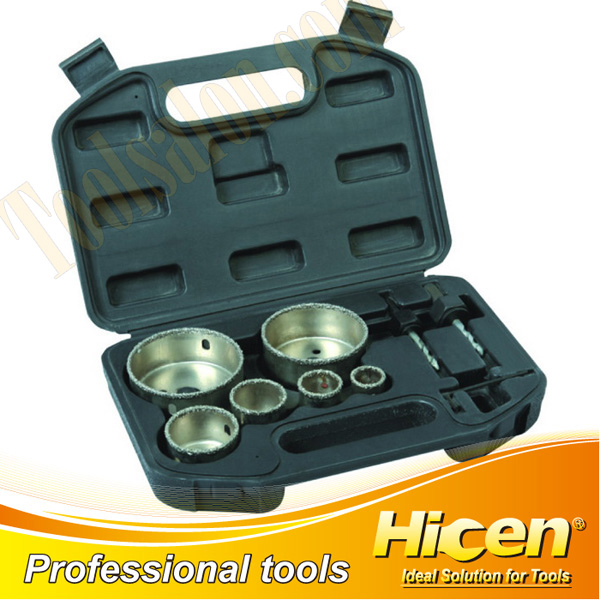 9pcs Tungsten Carbide Grit Hole Saw Set