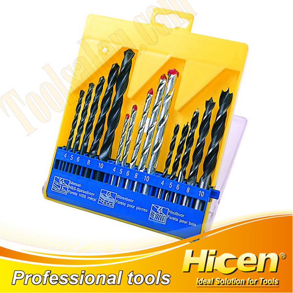 15pcs Combination Drill Set, High Quality Professional Hand Tools
