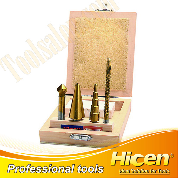 4pcs Combination Step Drill Set