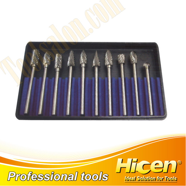 10 PCS Tungsten Carbide Rotary Burr Cutting Tools Set
