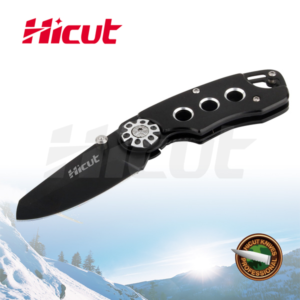 Black Coating Blade Liner Lock Folding Knife
