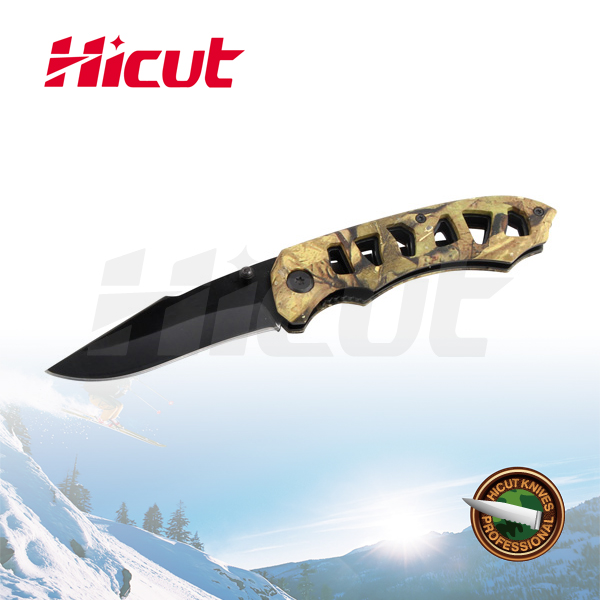 Black Coating Blade Liner Lock Folding Knife