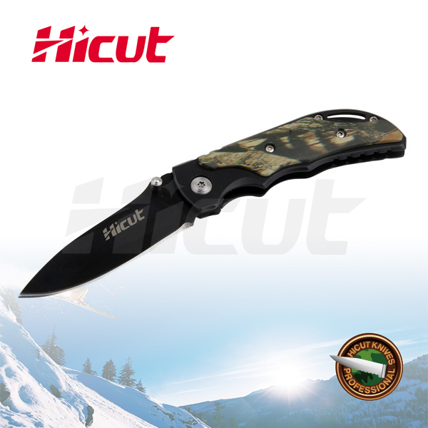 Black Coating Blade Liner Lock Folding Knife