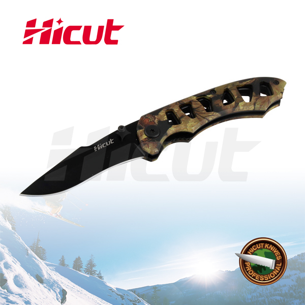 Black Coating Blade Liner Lock Folding Knife