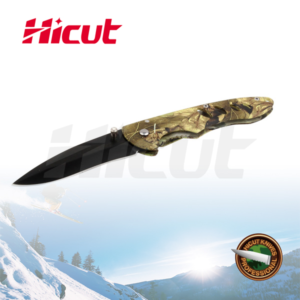 Black Coating Blade Liner Lock Folding Knife