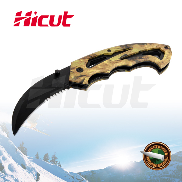 Black Coating Blade Liner Lock Folding Knife