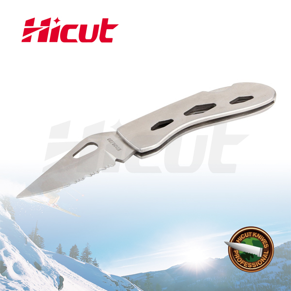 Stainless Steel Part Serrated Edge Lockback Folder