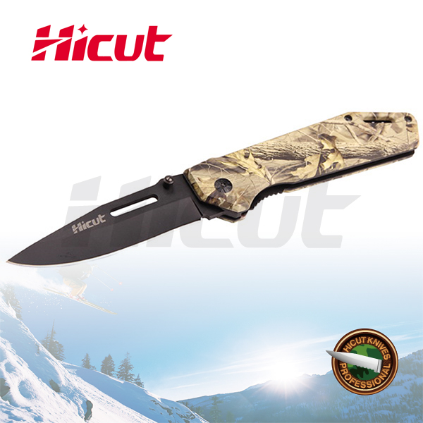 Black Coating Blade Liner Lock Folding Knife