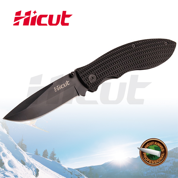 Black Coating Blade Liner Lock Folding Knife