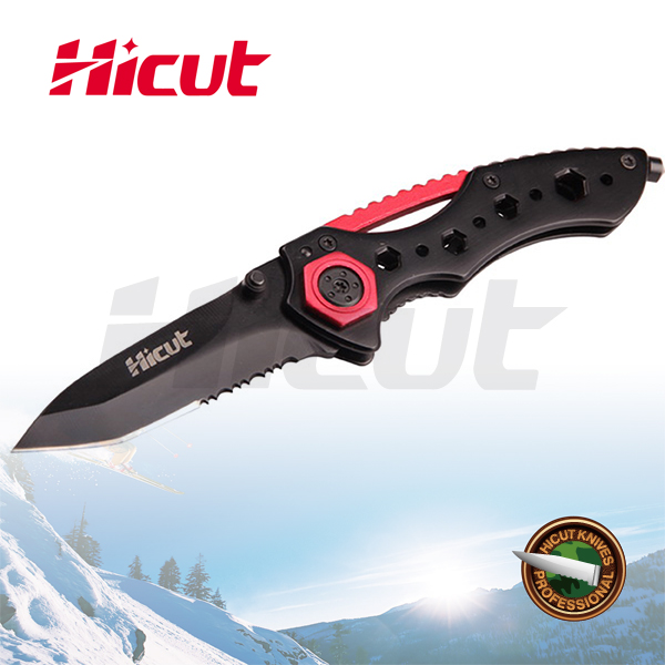 Black Coating Blade Liner Lock Folding Knife