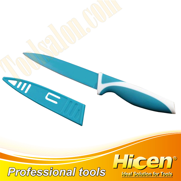 Stainless Steel Utility Knife with Rubber Plastic Handle