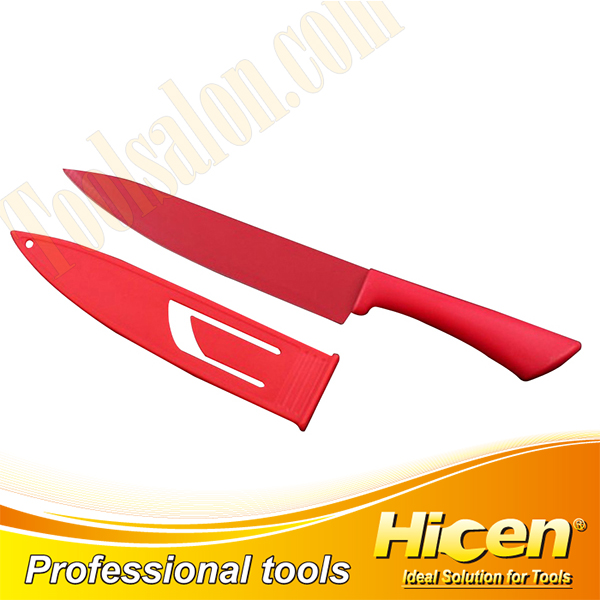 Stainless Steel Blade PP Handle Chef Knife with Sheath