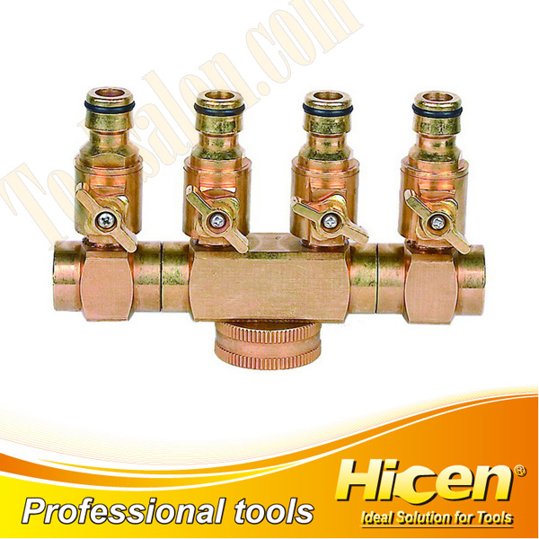 Four-way Hose Connector with valve
